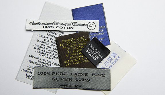 Étiquette vêtement tissée haute définition - Label Française